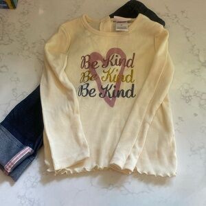 NWOT jeggings ans “be kind” long sleeve shirt